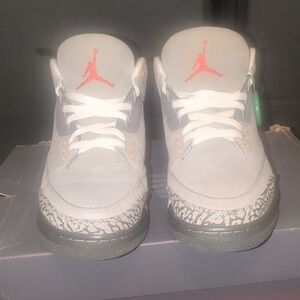 Jordan Gray and Orange Sneakers Classic Design